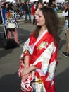 Smiling Woman in a Kimono