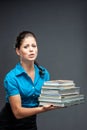 Smiling woman student, teacher or business Royalty Free Stock Photo