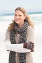 Smiling woman wearing winter clothing Royalty Free Stock Photo