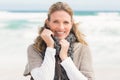 Smiling woman wearing winter clothing Royalty Free Stock Photo