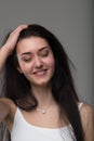 Smiling woman, long hair, carefree youth Royalty Free Stock Photo