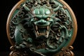 2024 Smiling Wooden Green Dragon - Close-up Handcrafted Symbol of the Chinese Zodiac