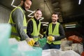 Smiling workers in high visibility vests Royalty Free Stock Photo