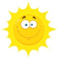 Smiling Yellow Sun Cartoon Emoji Face Character With Happy Expression Royalty Free Stock Photo