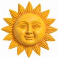 Smiling Yellow Sun Face Wall Decor Royalty Free Stock Photo