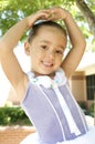 Smiling young ballet dancer