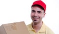 Smiling young delivery man Royalty Free Stock Photo