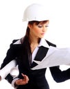 Smiling young female architect Royalty Free Stock Photo