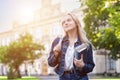 Smiling young female student Royalty Free Stock Photo