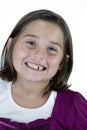 Smiling young girl with missing tooth Royalty Free Stock Photo