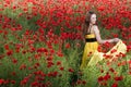 Smiling young girl with yellow scarf Royalty Free Stock Photo