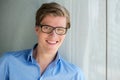 Smiling young man with glasses Royalty Free Stock Photo