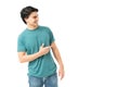 Smiling Young Man Pointing On Blank Space Royalty Free Stock Photo