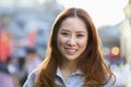 Smiling Young Woman In Nanluoguxiang, Beijing Royalty Free Stock Photo