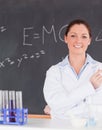 Smilling scientist stanting Royalty Free Stock Photo