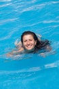 Smilling woman in swimming pool