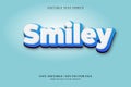 Smily editable 3d text effect for vector illustration