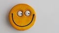 Smily face magnet on a fridge. Royalty Free Stock Photo