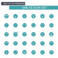 Smilys icons set vector Royalty Free Stock Photo