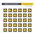 Smilys icons set vector Royalty Free Stock Photo