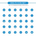 Smilys icons set vector Royalty Free Stock Photo