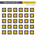 Smilys icons set vector Royalty Free Stock Photo