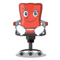 Smirking cartoon desk chair in the office