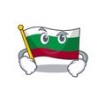 Smirking flag bulgarian isolated in the character