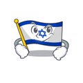 Smirking flag israel flown on mascot pole