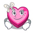 Smirking Heart box isolated in the character