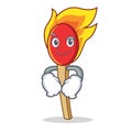 Smirking match stick character cartoon