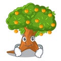 Smirking orange tree in the character shape