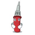Smirking soldering iron isolated with the mascot