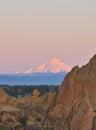 Smith Rock and Crooked River at sunrise Royalty Free Stock Photo