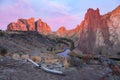 Smith Rock State Park sunrise Royalty Free Stock Photo