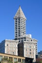 Smith Tower historic skyscraper in Seattle Royalty Free Stock Photo