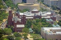 Smithsonian Castle aerial view in Washington DC, USA Royalty Free Stock Photo