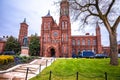 Smithsonian Castle on National Mall view, Washington DC Royalty Free Stock Photo