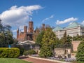 Smithsonian Institution Building with its garden Royalty Free Stock Photo