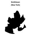 Smithtown outline map Royalty Free Stock Photo