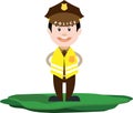 Smling Policeman Flat cartoon