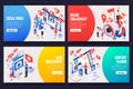 SMM Promotion Isometric Concept