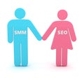 SMM and SEO Royalty Free Stock Photo