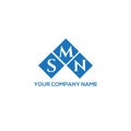 SMN letter logo design on WHITE background. SMN creative initials letter logo concept. Royalty Free Stock Photo