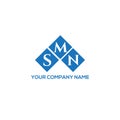 SMN letter logo design on WHITE background. SMN creative initials letter logo concept. Royalty Free Stock Photo