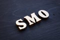SMO Social Media Optimization from letters Royalty Free Stock Photo