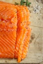 Smocked salmon homemade Royalty Free Stock Photo