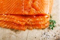Smocked salmon homemade Royalty Free Stock Photo