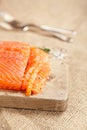 Smocked salmon homemade sliced Royalty Free Stock Photo