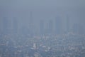 Smog Air Pollution in Los Angeles, CA Downtown During a Summer Day